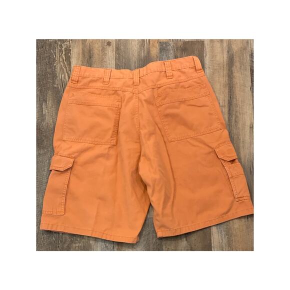 Wrangler Terra Cotta Orange Cargo shorts 100% Cotton sz 36 - Picture 2 of 7